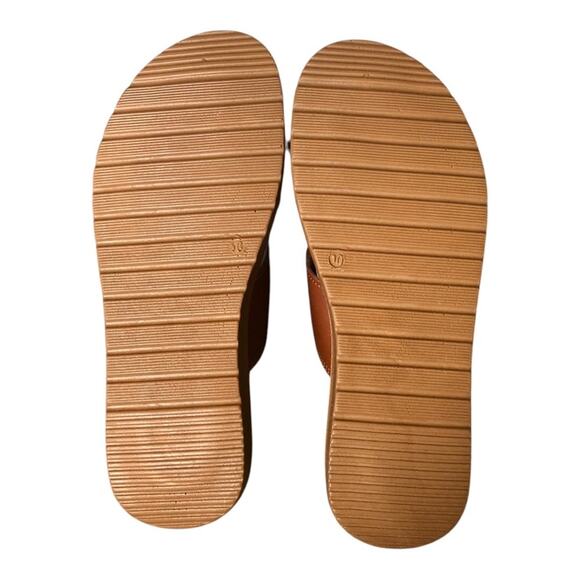 Centro Point Women’s Brown Faux Leather Slip On Comfort Slide Sandals 9.5 NIB - Picture 6 of 9